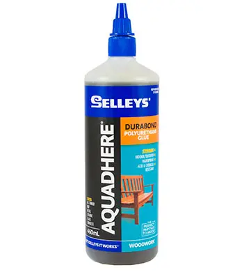 Aquadhere Exterior Wood Glue Weather Proof Dries Clear Bottle 500ml