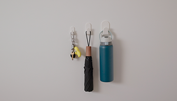 Objects hanging from wall