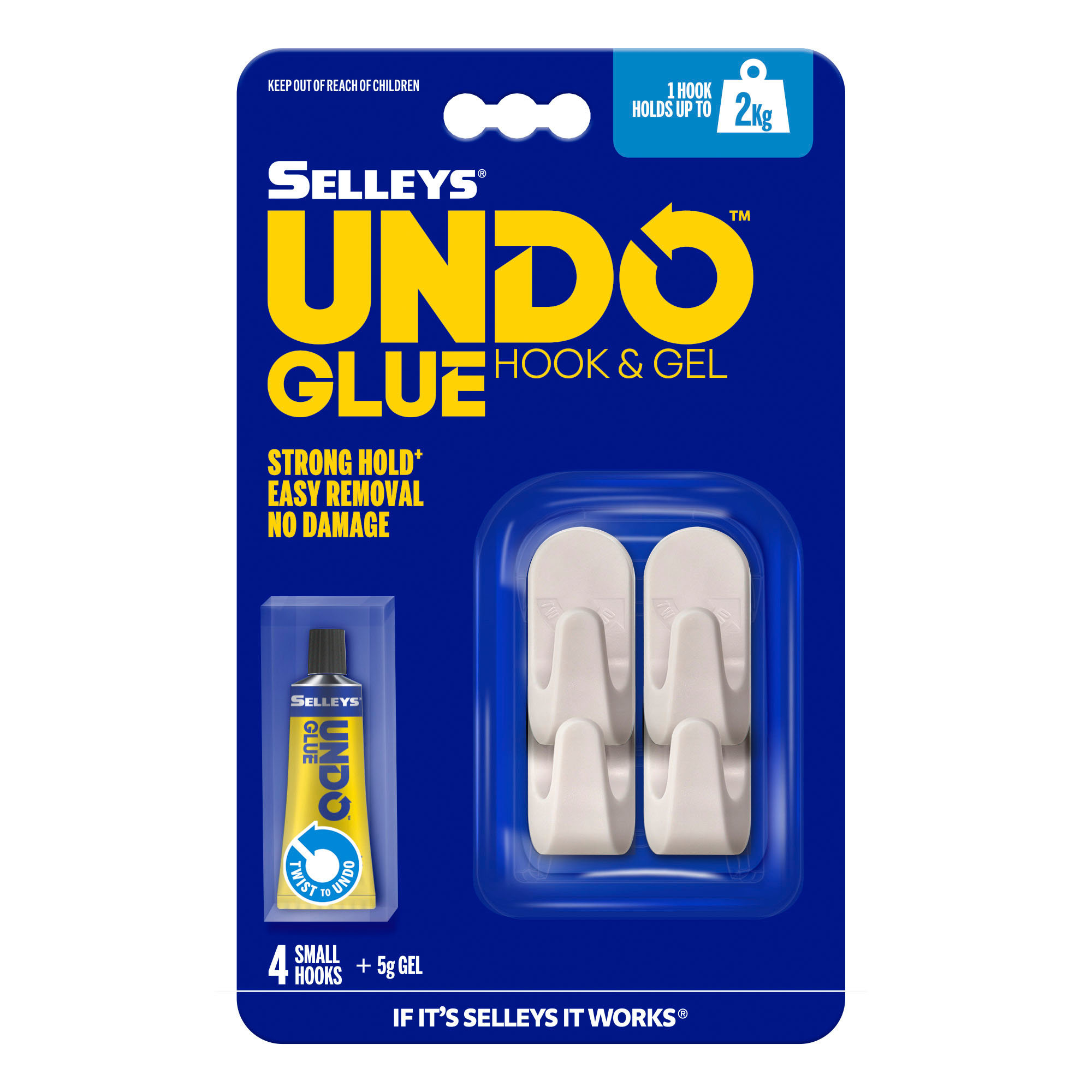 Undo Glue Small Hook & Glue Pack