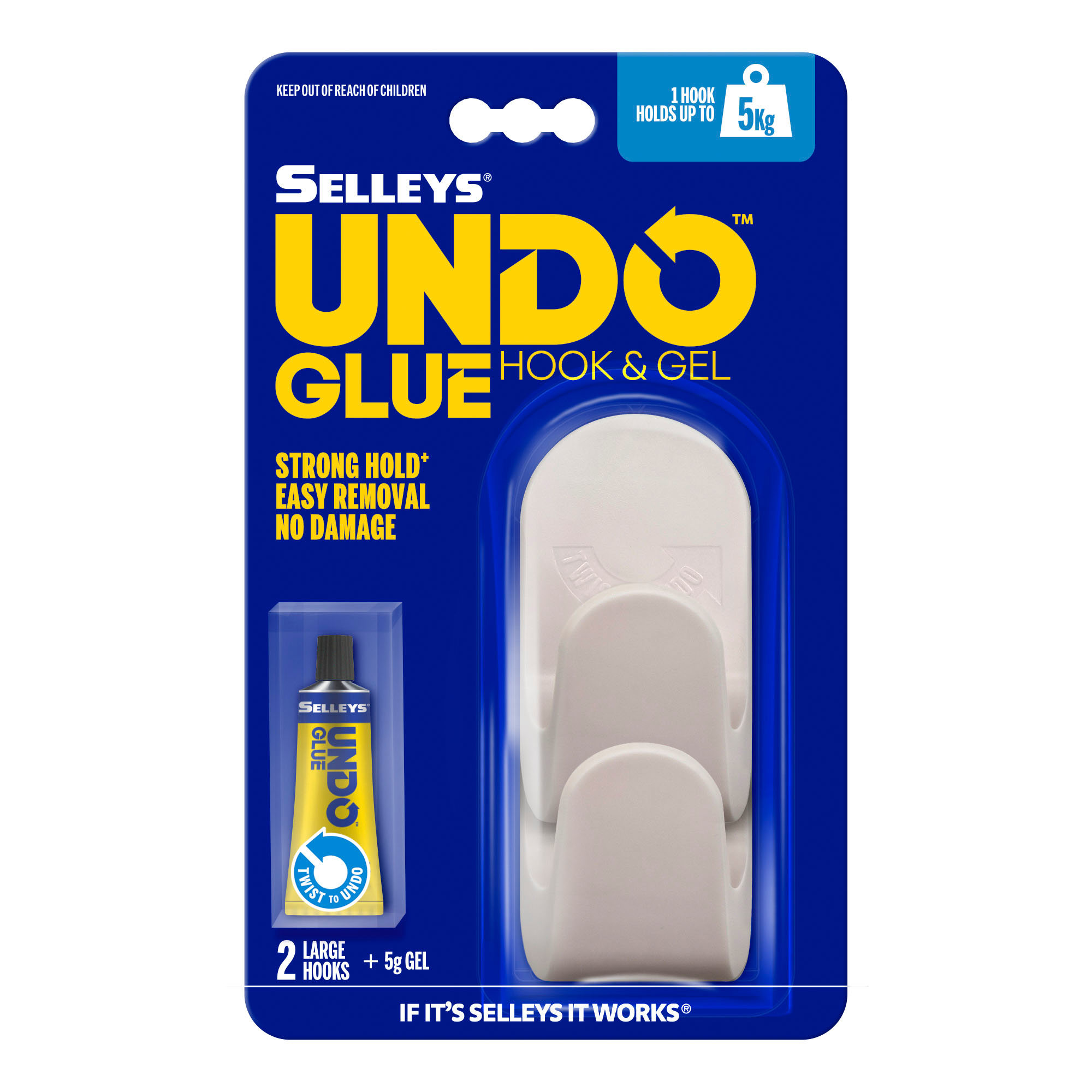 Undo Glue Large Hook & Glue Pack